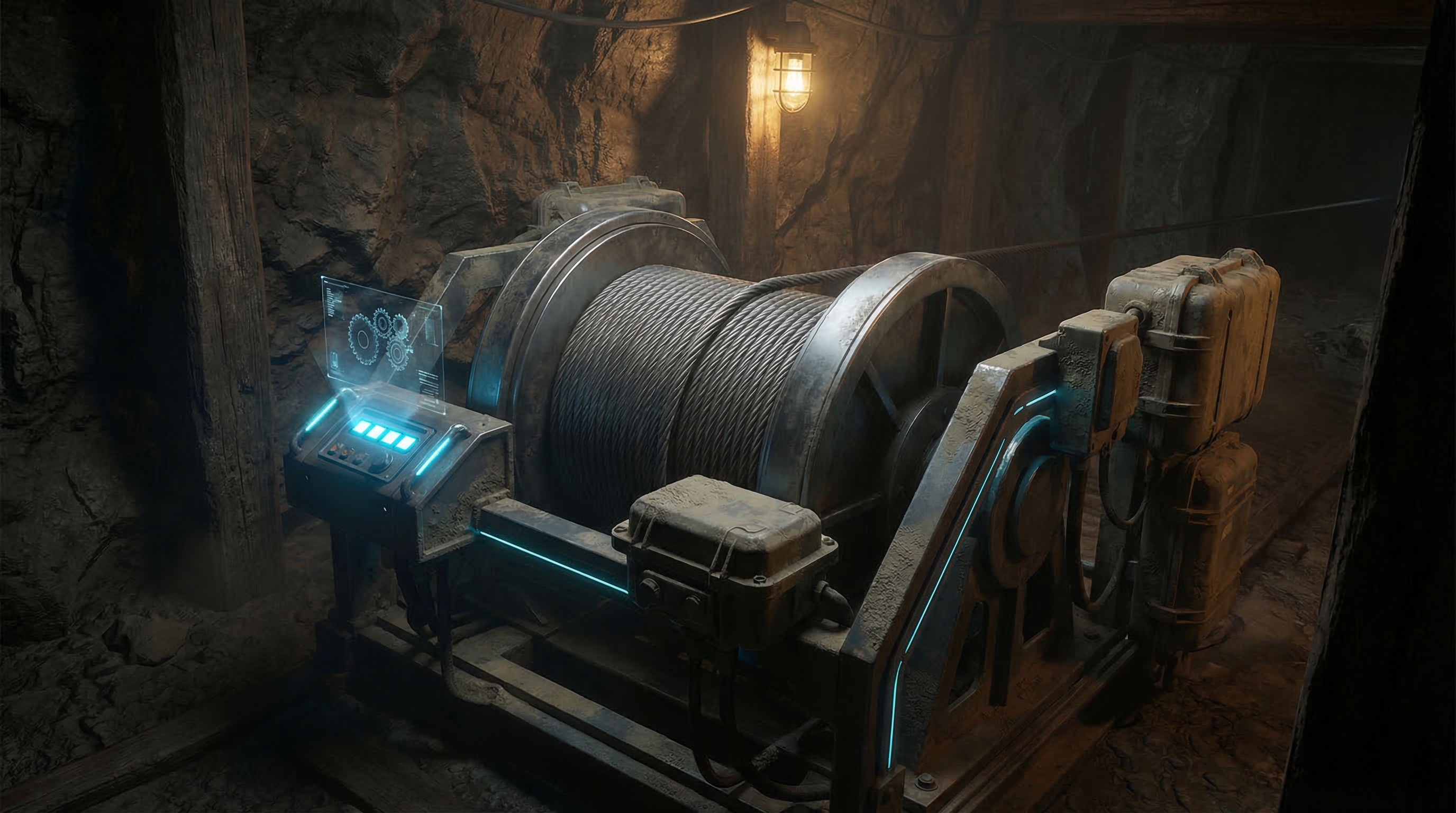 AI-enabled mining winch and instrumentation concept